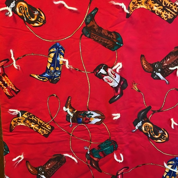 Handmade Western Cowboy Boot Themed Baby Or Laptop Quilt Sz 48”X50” So Cute! - Picture 4 of 4